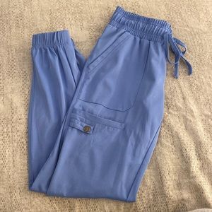 healing hands ceil blue scrub joggers